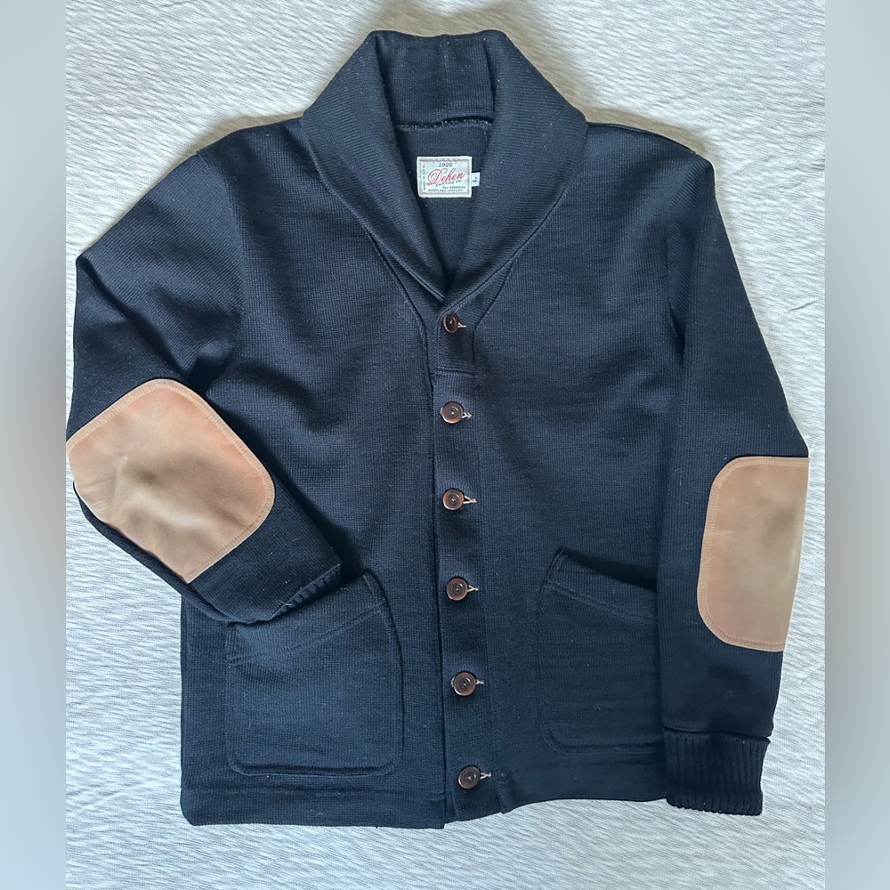 Dehen Black Shawl Sweater Coat